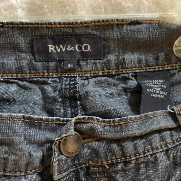 Men’s Jeans RW&Co., grey summer weight size 34 - Picture 2 of 4